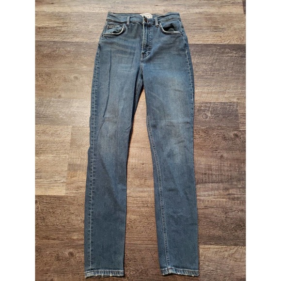 Reformation High Rise Skinny Jeans in Rhine Wash Size 26 (d - Picture 4 of 7